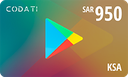 [CDGPSA0950] Google Play (KSA) - SAR 950