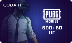 PUBG ($10) - 600+60 UC