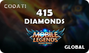 [CDMLGL0415] Mobile Legends (Global) - 415 Diamonds