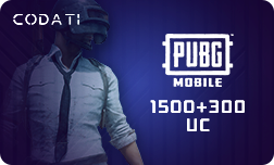[CDPGGL025] PUBG ($25) - 1500+300 UC
